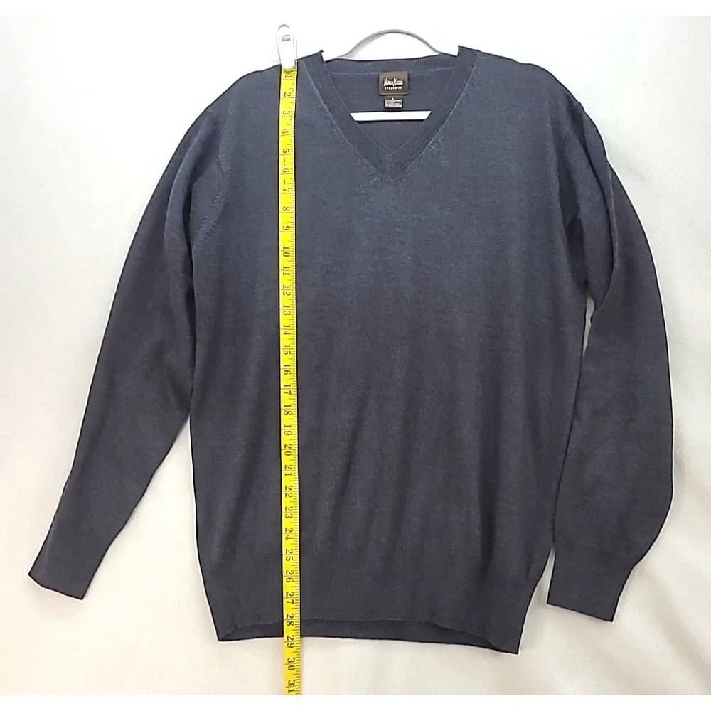 Neiman Marcus Exclusive Mens Merino Wool Silk Cashmere‎ Blend Sweater Sz L